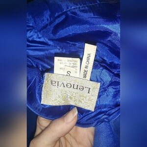 Lenovia Royal Blue Women's Dress - Elegant Satin Finish